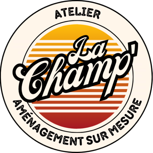 Logo de l'aménageur de van "Atelier La Champ'" en couleur